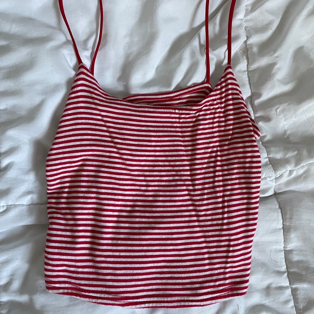 PACSUN Tank Top / Red and White Striped